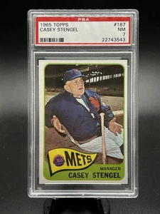 1965 Topps Casey Stengel #187 Near Mint PSA 7 New York Mets HOF - Picture 1 of 2