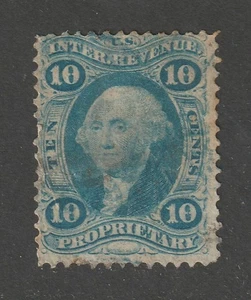 Scott # R38c, Used, F, 10¢ Proprietary, Light Cancel, Space Filler - Picture 1 of 2