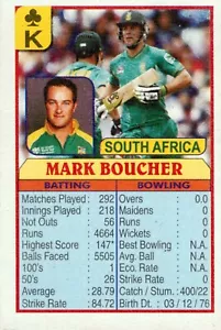 2011 SOUTH AFRICA Cricket Card MARK BOUCHER One Day International - Picture 1 of 3