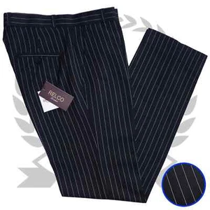 Pantalones Relco Pinstripe Sta Press Negros Manténgase Presionado Prest De Colección Mod Para Hombres De Colección - Imagen 1 de 7