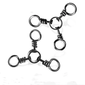 3 Way Swivel Fishing Tackle Saltwater Stainless Steel Fishing Lures Connector - Picture 1 of 37