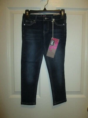 Pantalones de mezclilla Lee Jeans ajustados para niñas pequeñas talla 4T lavado oscuro elásticos azules NUEVO Foto 1 de 4