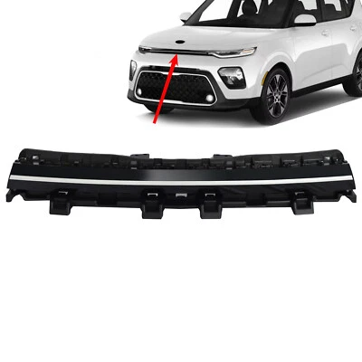 86370K0000 Fits 2020-22 Kia Soul Front Bumper Garnish Upper Grille Grill Black Foto 1 de 4