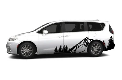 Mountain trees graphic design decal sticker adventure kit for Chrysler Pacifica - Image 1 of 4