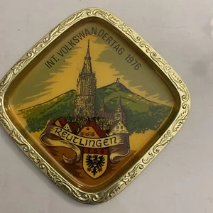 Souvenir Tray - 1976 International VOLKSWANDERTAG - REUTLINGEN Vintage - Picture 1 of 4