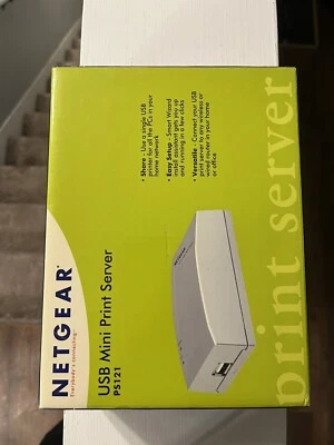 NETGEAR USB Mini Print Printer Server PS121 NEW SEALS! - Image 1 of 4