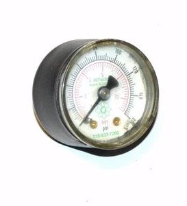 HITECH 0-160 PSI 0-10 BAR PRESSURE GAUGE 1/8" NPT BACK MOUNT - Picture 1 of 1