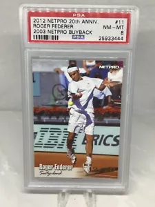 2012 Netpro 20th Ann Buyback #11 Roger Federer PSA 8 (2 in all grades, 1 higher) - Picture 1 of 3