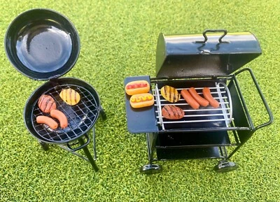 Forno para churrasqueira em miniatura modelo 1:12 casa de bonecas jardim ferramenta de cozinha comida de argila - Imagem 1 de 4