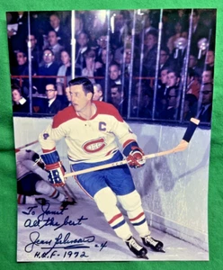 JEAN BELIVEAU Signed 8x10 Glossy Photo - Hall of Famer - Montreal Canadians - Picture 1 of 14