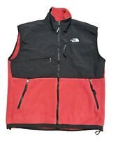 Vintage The North Face Denali Vest 90's Men Red Full Zip Fleece Made in USA LRG