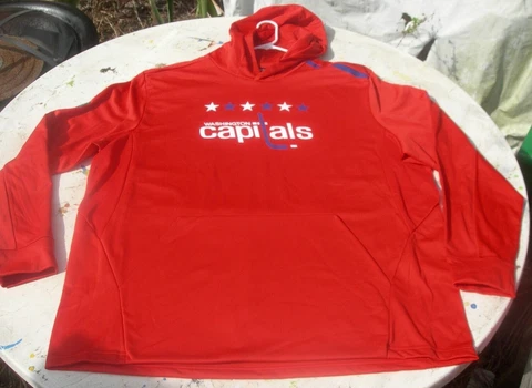 FANATICS & NHL SIZE 3XL MENS WASHINGTON CAPITALS RED PULLOVER HOODIE Cover