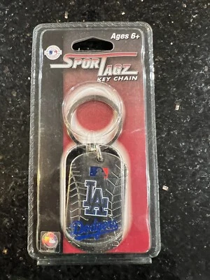 Los Angeles Dodgers Metal MLB team logo dogtag keyring keychain foco - Image 1 of 3