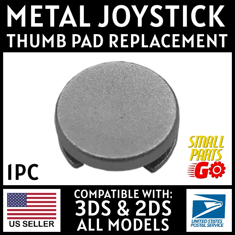 МЕТАЛЛИЧЕСКИЙ новый/3DS/2DS/XL/LL джойстик для Nintendo замена большого пальца руки подушечка крышка аналоговый - Изображение 1 из 4