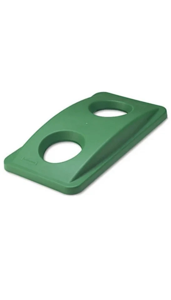 Lot 3 Rubbermaid Slim Jim Bottle & Can Recycling Container Lid Green RCP269288GN - Image 1 of 1