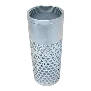 2" Long Style Suction Strainer, Round Hole, Zinc Plated Steel - Picture 1 of 1