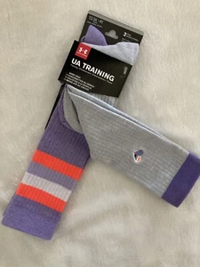 UNDER ARMOUR UA Soccer Socks 2 Pairs Youth (13.5K-4Y) Women (4-6) Knee High - Picture 1 of 24