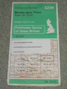 Ordnance Survey Pathfinder Kartenblatt SK 22/32 Burton on Trent - 1981 - Bild 1 von 2