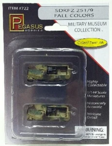 Pegasus 	1/144 SdKfz 251/9 Halftrack (Camouflage) (2) (Assembled)  PGS722 - Picture 1 of 1