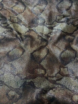 Skin Snake Cobra Design Print On Poly Suede 2-way Stretch 58/60” Sold By The YD. - Image 1 of 4