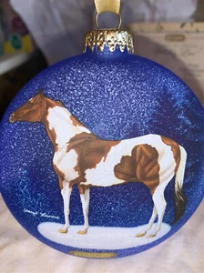 Breyer Cavalli 2022 Artista Firma Vetro Soffiato Decorazione Natalizia Pintos - Foto 1 di 4