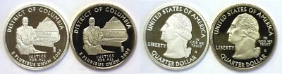 2009-S District Of Columbia Territories Quarter Silver & Clad Proofs 2 Coin Set - Image 1 of 3