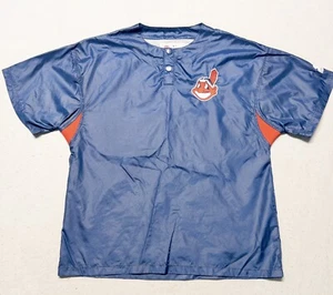 Vintage Starter Diamond Collection Cleveland Baseball All Weather Shirt Medium - Picture 1 of 6
