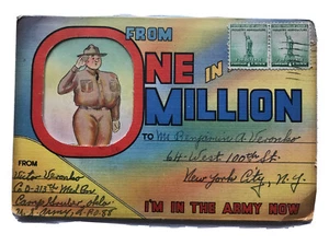 1942 WWII Comic Souvenir View Folder One in a Million - Picture 1 of 20