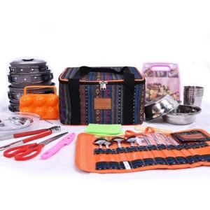 Buck 70 Camping Cookware Set Durable Hard Alumina Camping Cooking Set - Picture 1 of 7