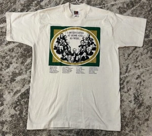 VTG Educated At Home Presidents And Scholars Shirt Single Stitch Large Rare FOTL - Picture 1 of 5