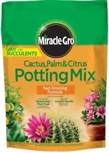 Miracle Gro 72078430 8 Quart Cactus Palma e Agrumi Potting Terreno Mix - Quantità 6 - Foto 1 di 1