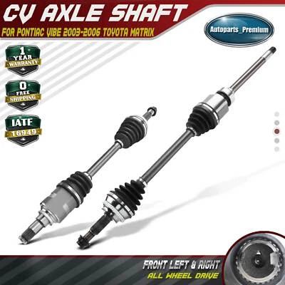 2x Conjunto de eje CV para Pontiac Vibe Toyota Matrix 2003-2006 1,8 L AWD automático Foto 1 de 4
