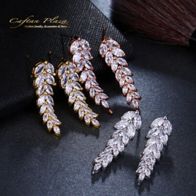 Pendientes Circonita AAA Cristales Swarovski Stellux™ 18K Plt 3 Colores Foto 1 de 4