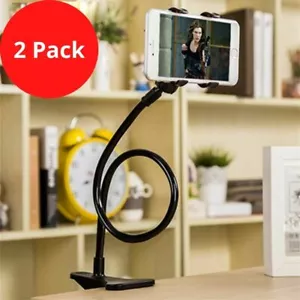 2 Flexible 360 Mobile Cell Phone Holder Lazy Bed Desktop Bracket Mount Stand - Picture 1 of 6