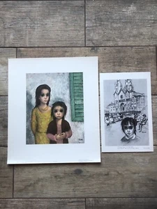 2 Vintage Walter Margaret Keane 60's Prints The Gypsies & Washington Square SALE - Picture 1 of 14