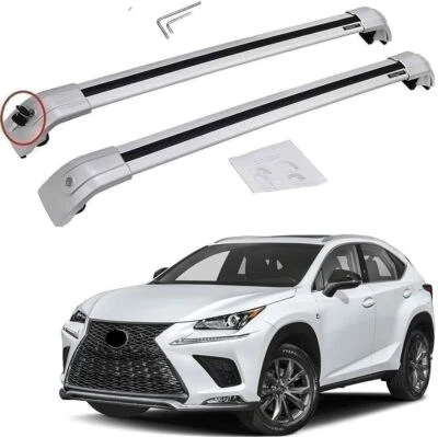 Barra transversal de barra transversal de riel de techo 2 piezas para Lexus NX NX200 NX300h 2015-2021 Foto 1 de 4