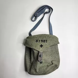 Swiss Army Military Crossbody Medic Bag Green Canvas Button Closure #81981 - Picture 1 of 11
