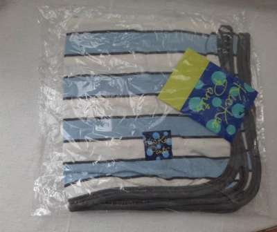 NEW KicKee Pants Baby Lovey Blue, Gray & White Stripe ~ NIP - Image 1 of 4