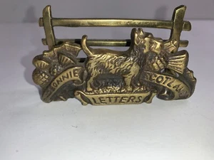 Vintage Messing Bonnie Schottland Hund Briefhalter - Bild 1 von 6