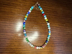 Murano Glass Millefiori Bead Necklace Made in Italy - BEAUTIFUL!!! - Picture 1 of 6