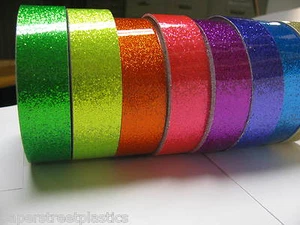 GLITZERFLOCKENBAND, wählen Sie Ihre Farbe und Größe. Sparkling Tape - Bild 1 von 42