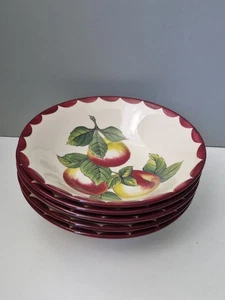 Kleeblatt Obstgarten 61/2" Dessert Müslischale - verschiedene Früchte ca. 1990er - Bild 1 von 9