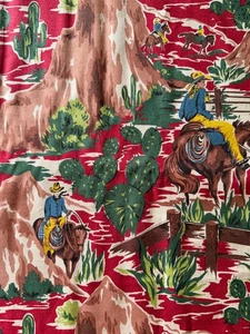 Rawhide MODA Cotton Fabric Western Cowboy Horses BTY - Picture 1 of 9