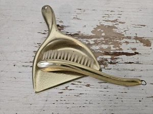 Vintage Messing Silent Butler Krümelfänger Bürste & Schaufel Set Germany hängend - Bild 1 von 6