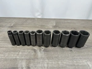Mac Tools 11pc 1/2” Drive Impact Socket Set Deep SAE 1/2”-1 5/16” - Picture 1 of 6