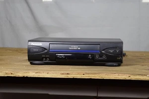 Panasonic OmniVision 4-Head VHS VCR Player Recorder PV-V4022-A Front AV Black - Picture 1 of 9