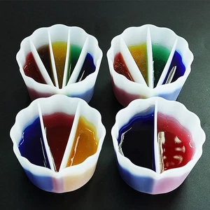 Silicone Split Cups For Paints Pouring Acrylic Paint Pour Cup 5 Channels Div _pu - Picture 1 of 15