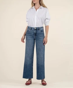 NWOT KUT Wide Leg High Rise Jean Blue 6 Long - Bild 1 von 4