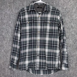 Wrangler Pearl Snap flannel Shirt Mens Size M Green Plaid - Picture 1 of 8