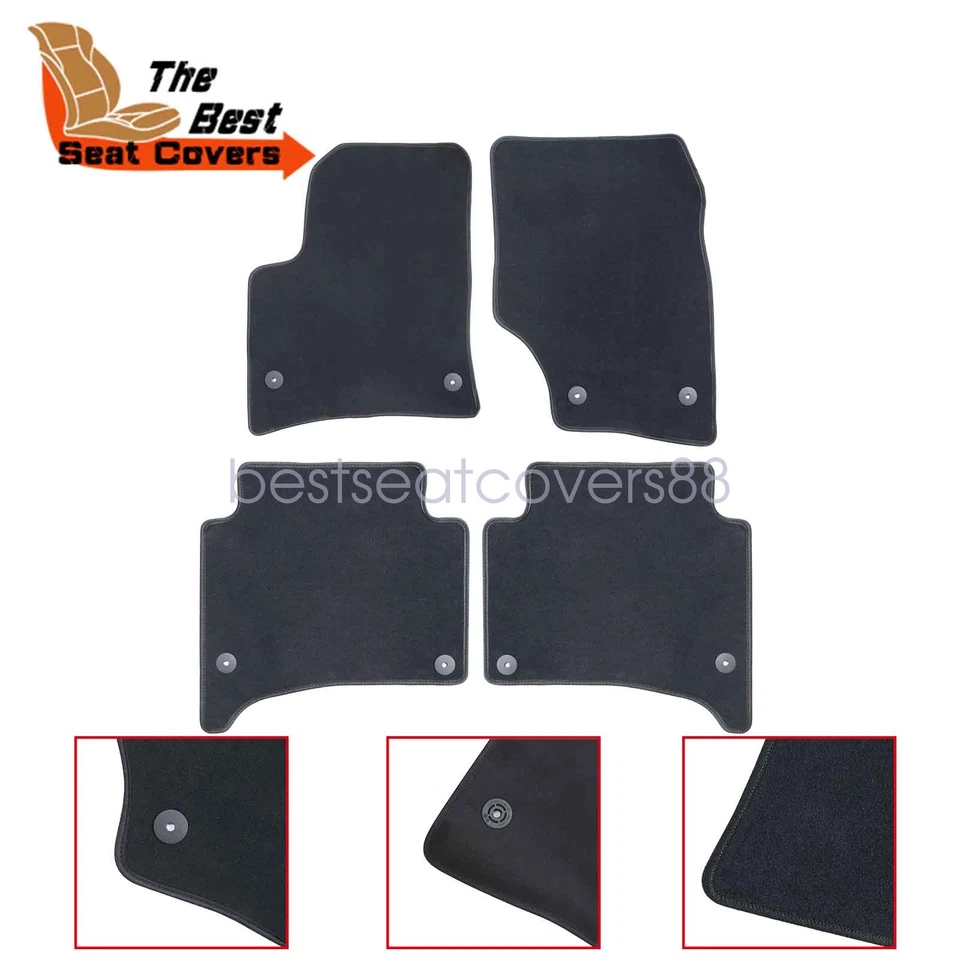 NUEVAS alfombrillas de terciopelo delanteras y traseras negras para Porsche Cayenne 2003-2010 Foto 1 de 4